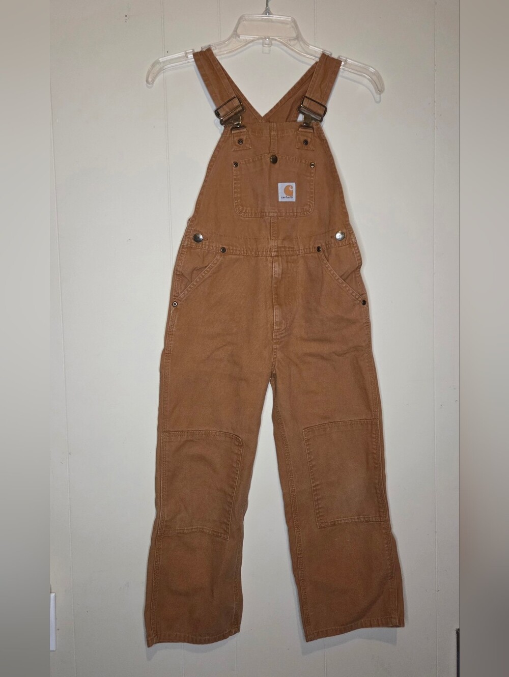 Kids Carhartt Canvas Bib Overalls Size 7